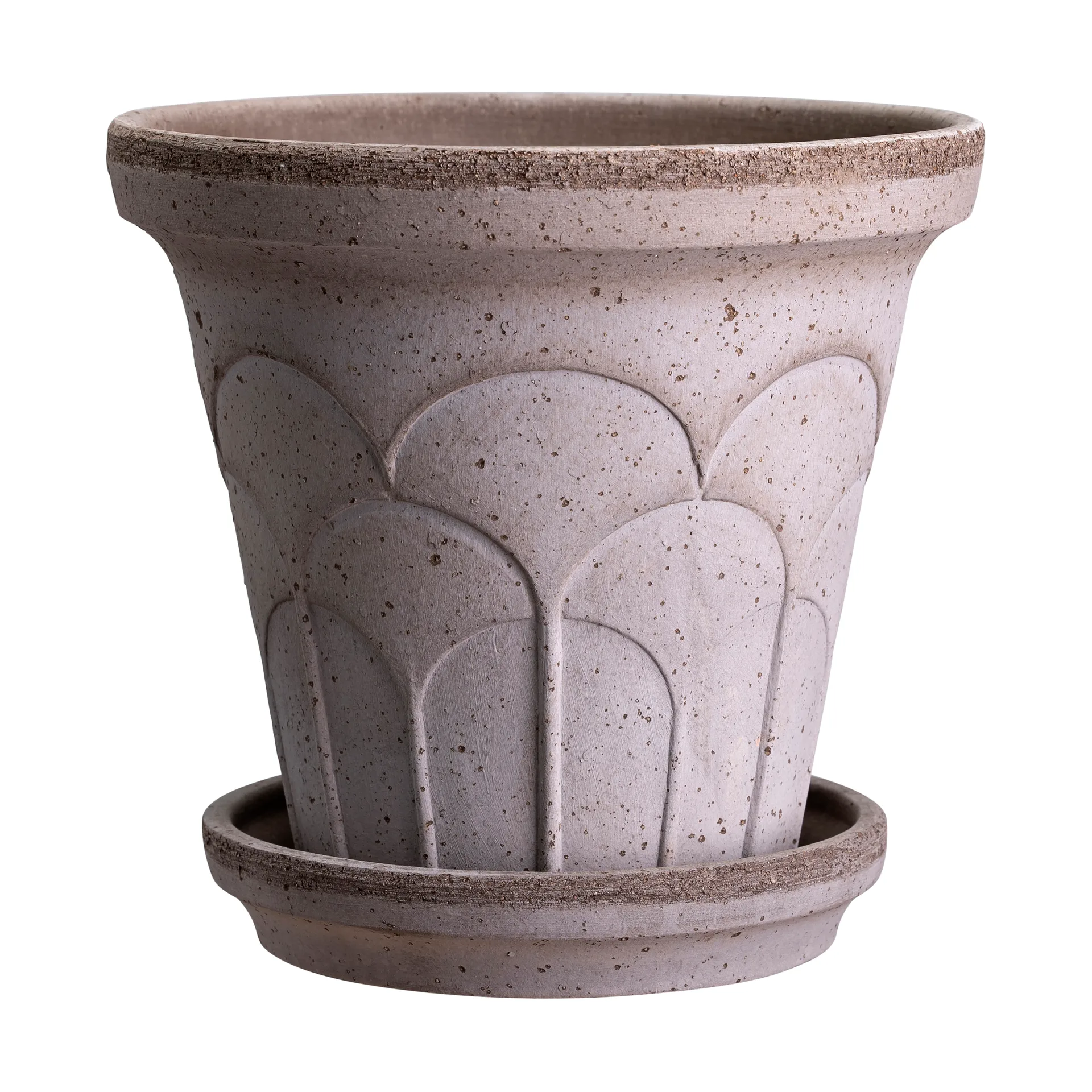 Fleur vaso con sottovaso 2 pezzi, Grey, Ø16 cm Bergs Potter