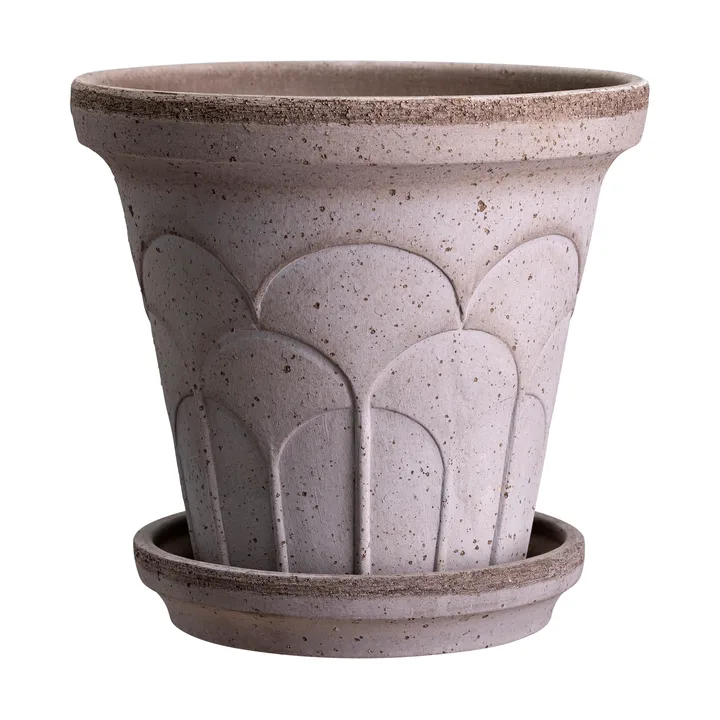 Fleur vaso con sottovaso 2 pezzi - Grey, Ø16 cm - Bergs Potter