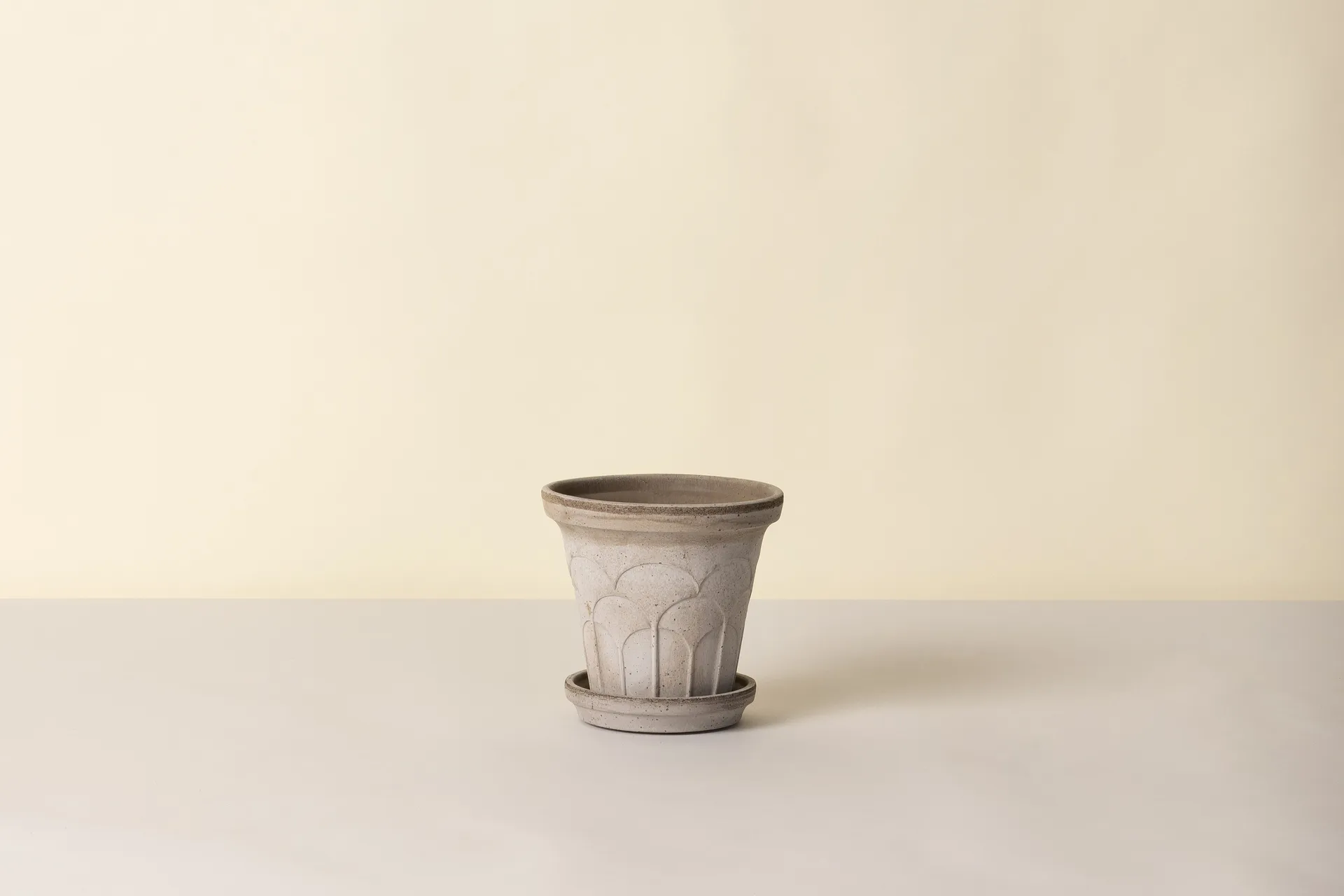 Fleur vaso con sottovaso 2 pezzi, Grey, Ø16 cm Bergs Potter