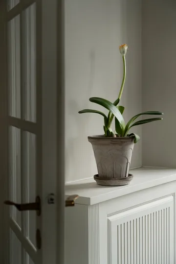 Fleur vaso con sottovaso 2 pezzi - Grigio, Ø18 cm - Bergs Potter