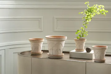 Fleur vaso con sottovaso 2 pezzi - Rosa, Ø12 cm - Bergs Potter