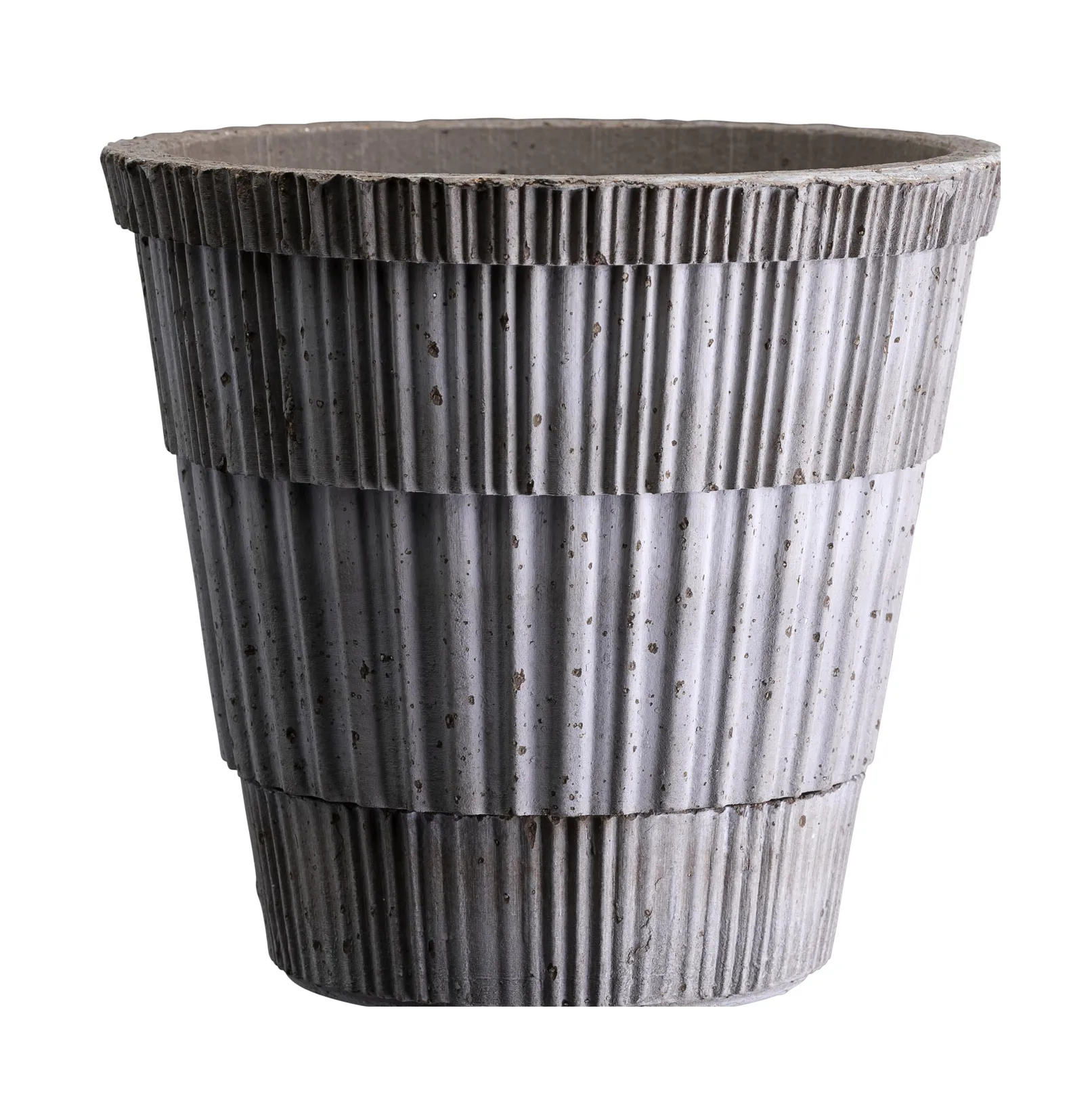 Vaso Atlas raw con sottovaso, Grigio, Ø21 cm Bergs Potter