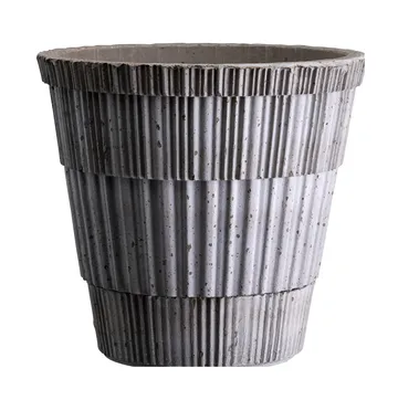 Vaso Atlas raw con sottovaso - Grigio, Ø21 cm - Bergs Potter