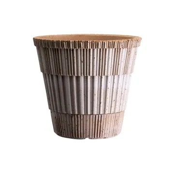 Vaso Atlas raw con sottovaso - Rosa, Ø14 cm - Bergs Potter