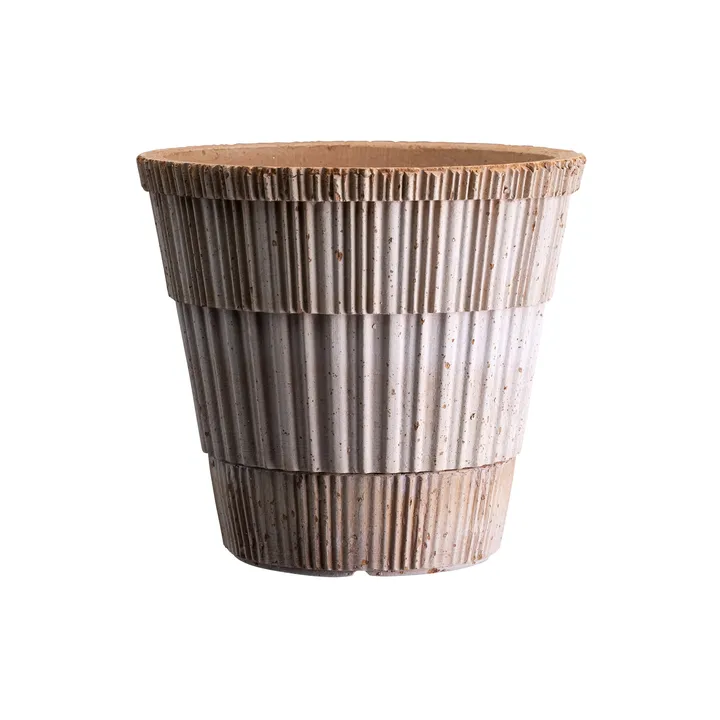 Vaso Atlas raw con sottovaso - Rosa, Ø14 cm - Bergs Potter