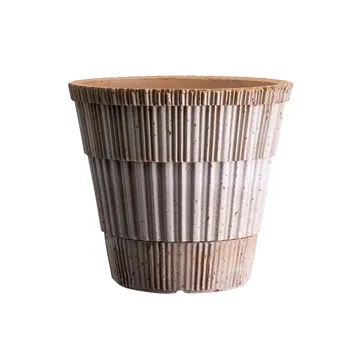 Vaso Atlas raw con sottovaso - Rosa, Ø16 cm - Bergs Potter