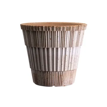 Vaso Atlas raw con sottovaso - Rosa, Ø18 cm - Bergs Potter