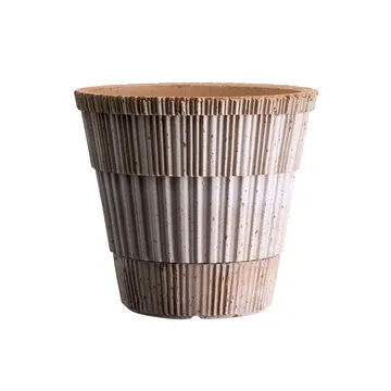 Vaso Atlas raw con sottovaso - Rosa, Ø21 cm - Bergs Potter