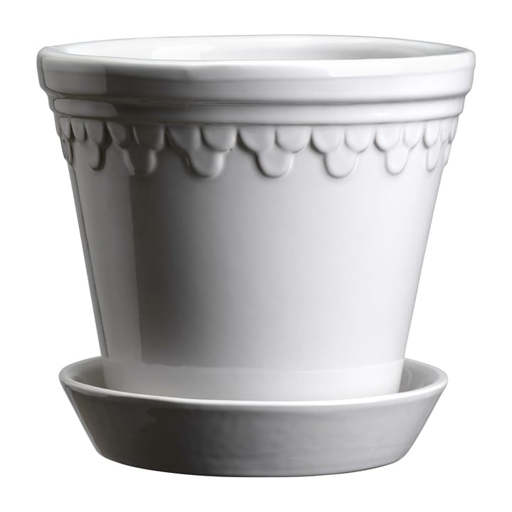 Vaso da fiori Copenhagen smaltato Ø 10 cm - Mineral White - Bergs Potter