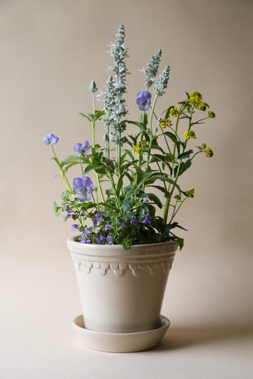 Vaso da fiori Copenhagen smaltato, Ø 12 cm - Sand Stone - Bergs Potter