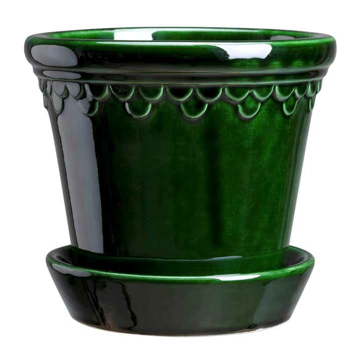 Vaso da fiori Copenhagen smaltato, Ø 12 cm - verde - Bergs Potter