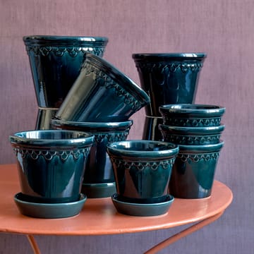 Vaso da fiori Copenhagen smaltato Ø 16 cm - Blu - Bergs Potter