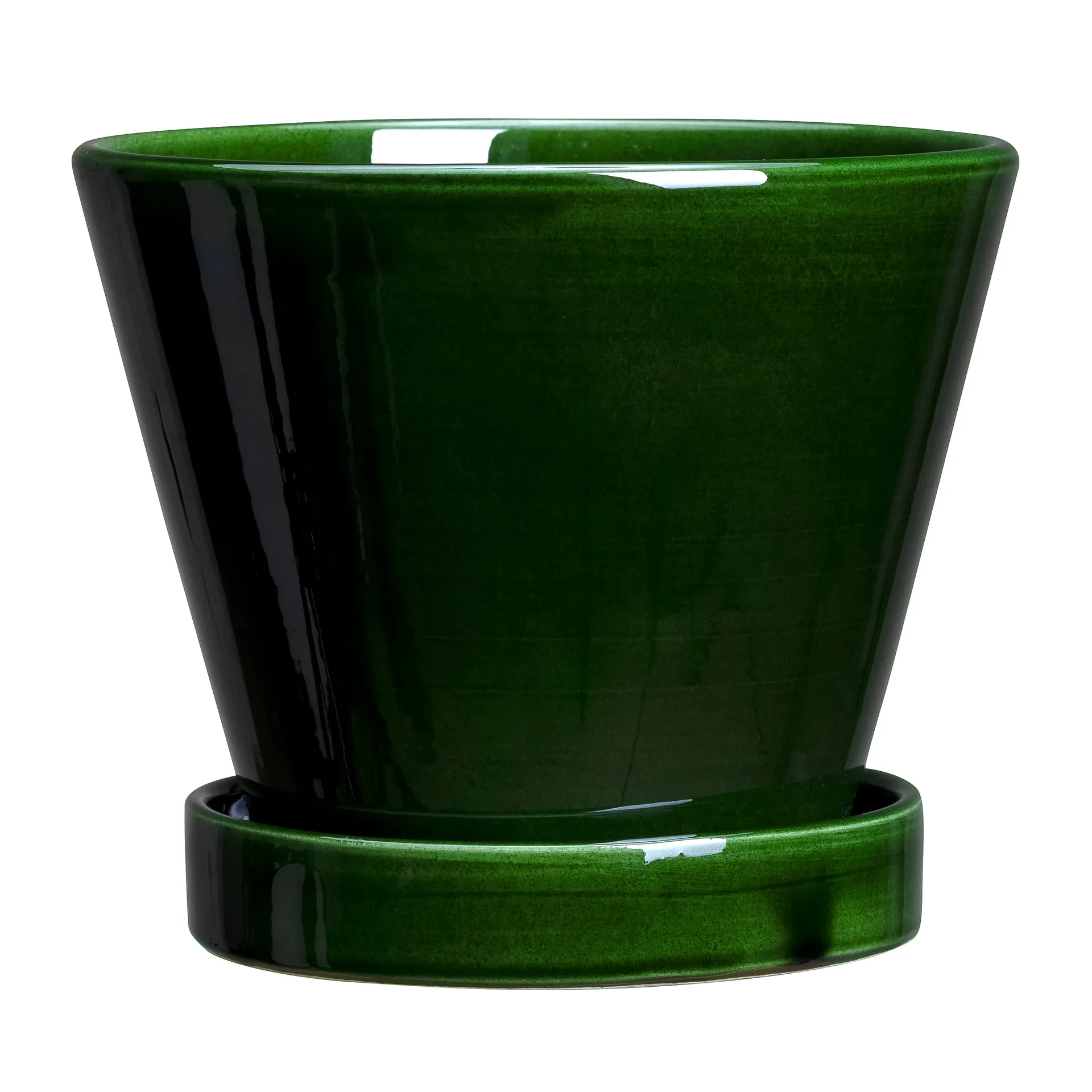 Vaso da fiori Julie smaltato Ø 11 cm, Green emerald Bergs Potter