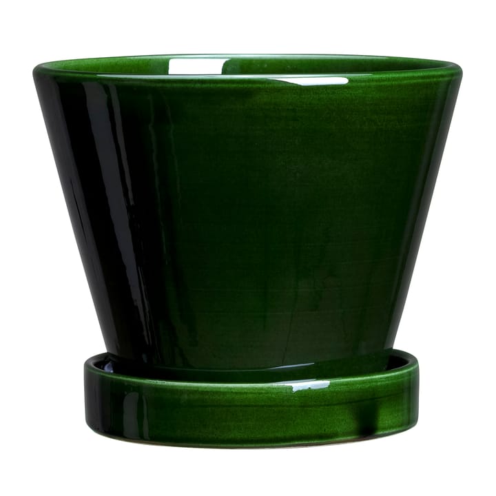 Vaso da fiori Julie smaltato Ø 11 cm - Green emerald - Bergs Potter