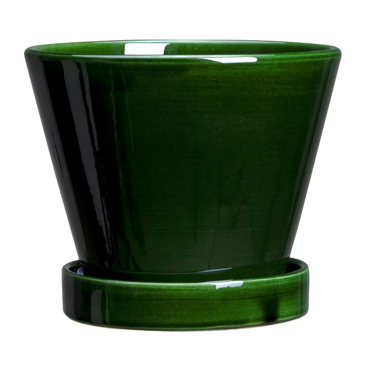 Vaso da fiori Julie smaltato Ø 13 cm - Green emerald - Bergs Potter