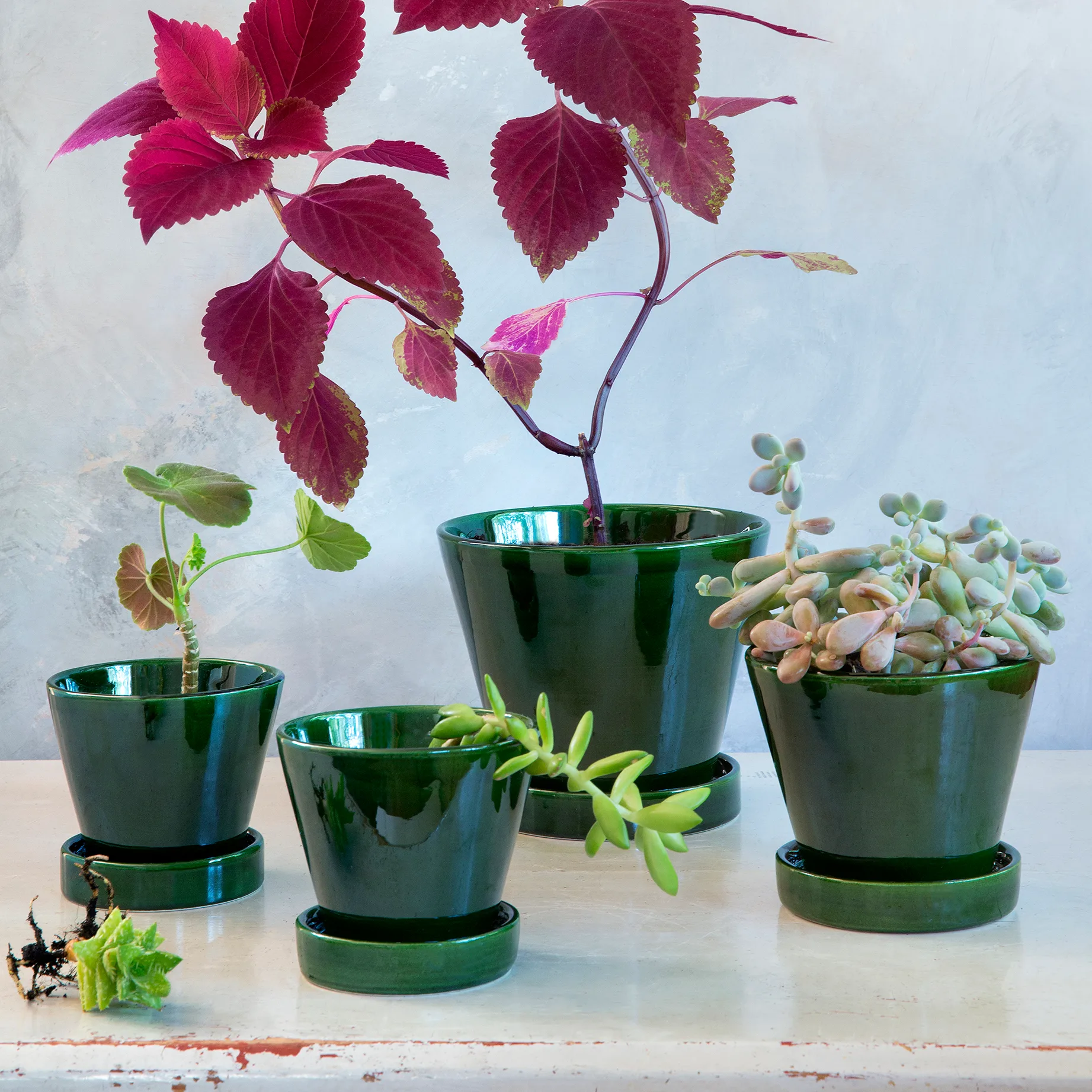 Vaso da fiori Julie smaltato Ø 15 cm, Green emerald Bergs Potter