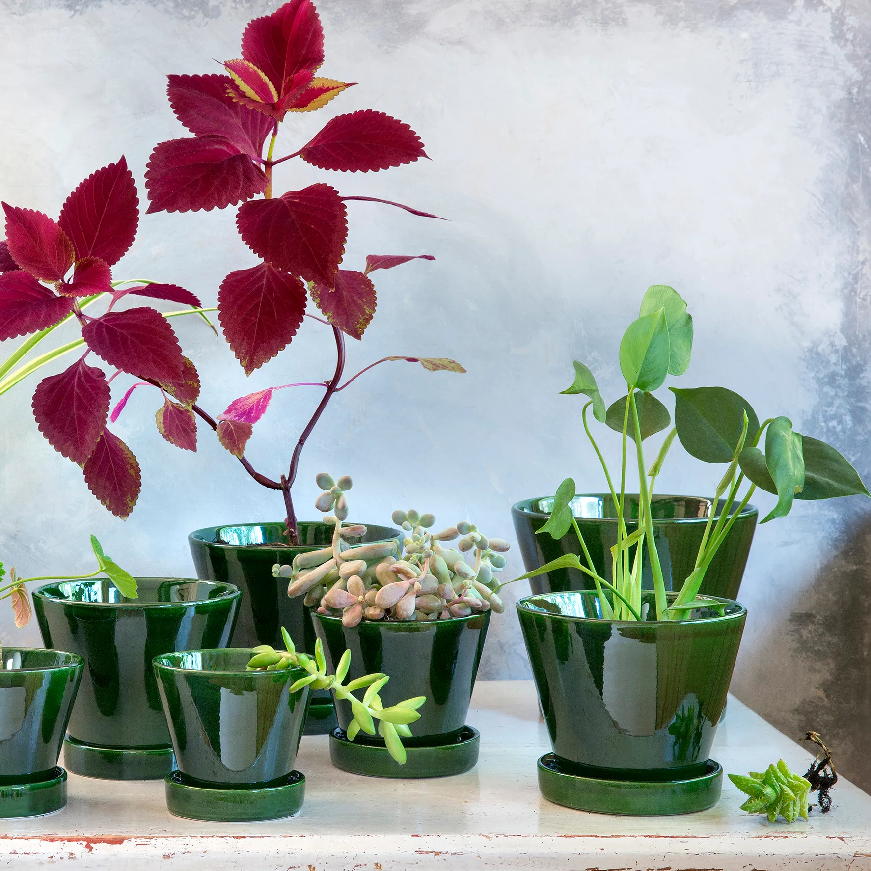 Vaso da fiori Julie smaltato Ø 17 cm, Green emerald Bergs Potter