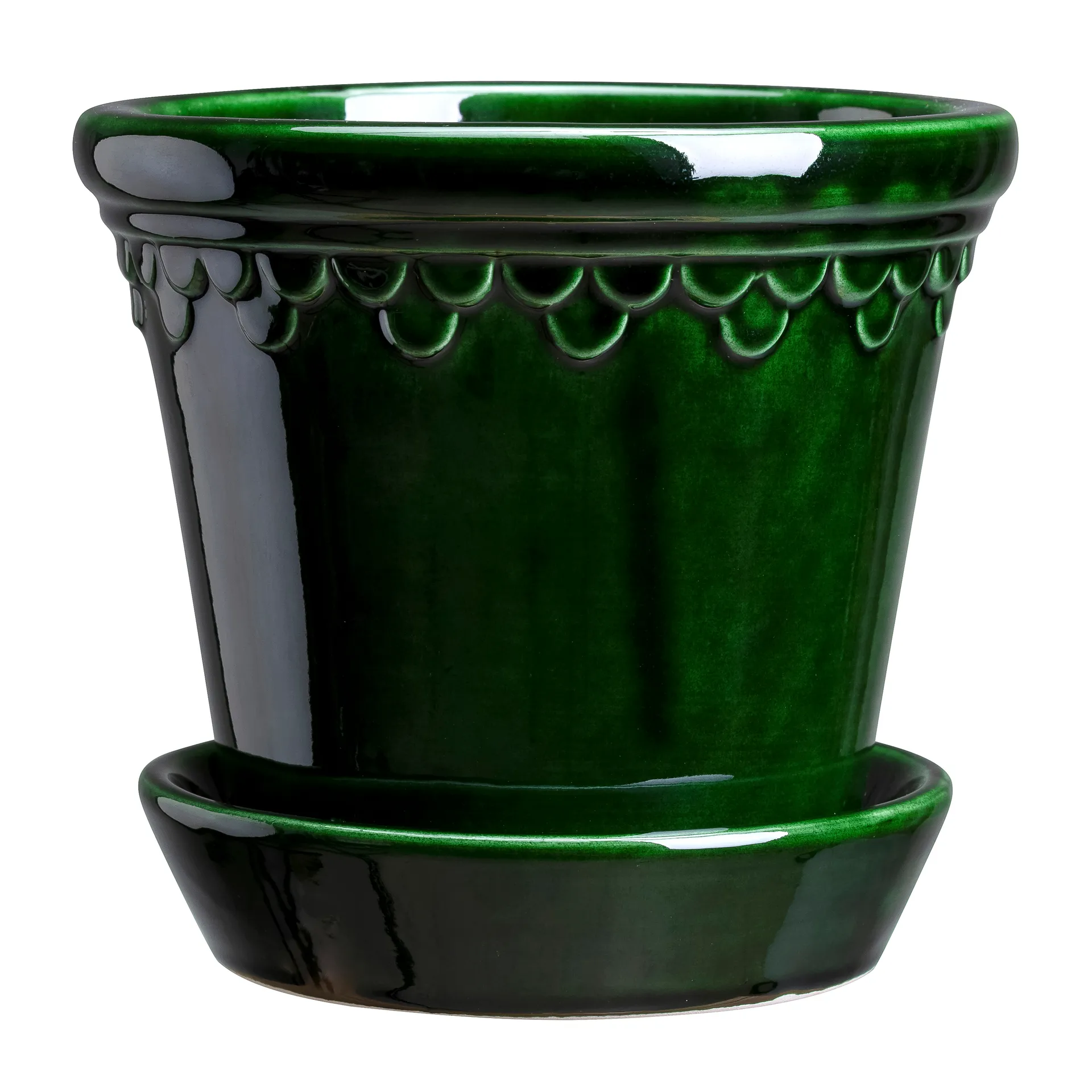 Vaso da fiori Københavner smaltato Ø 10 cm, Verde Bergs Potter