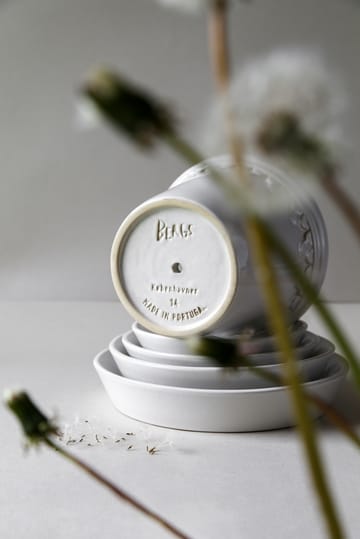 Vaso da fiori Københavner smaltato, Ø 12 cm - Bianco minerale - Bergs Potter