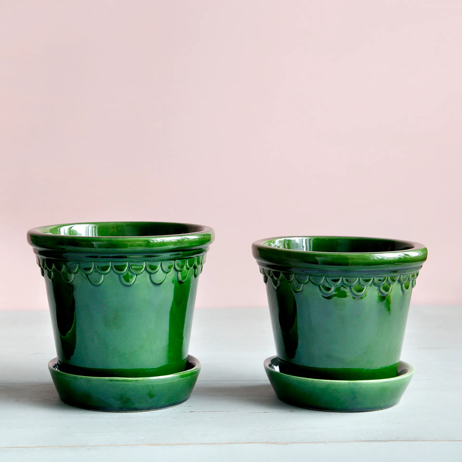 Vaso da fiori Københavner smaltato Ø 16 cm, Verde Bergs Potter