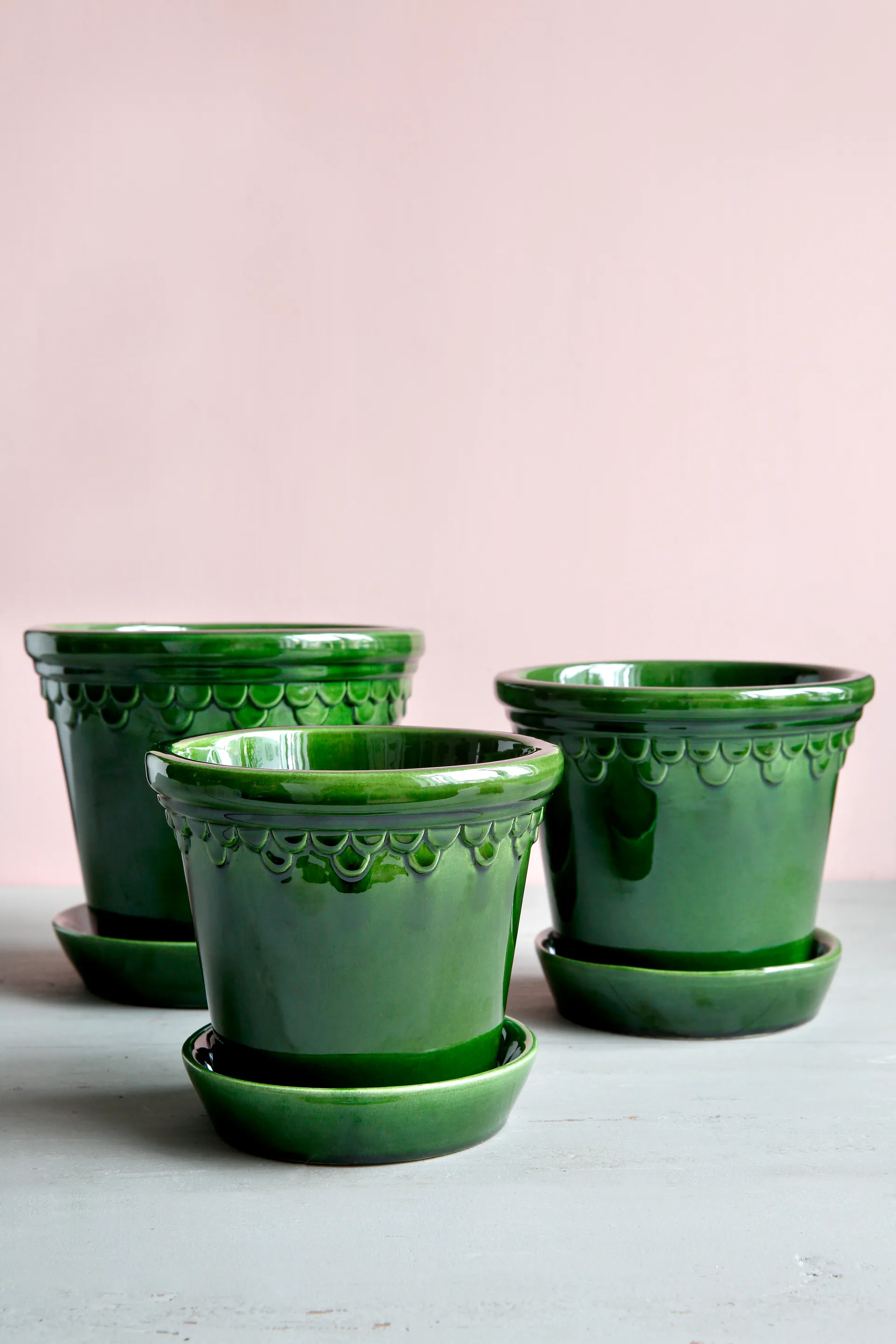 Vaso da fiori Københavner smaltato Ø 18 cm, Verde Bergs Potter
