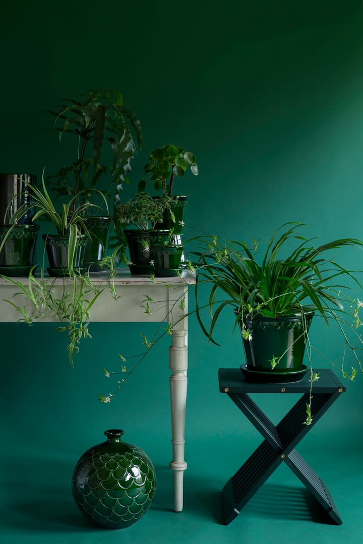 Vaso da fiori Københavner smaltato Ø 18 cm, Verde Bergs Potter