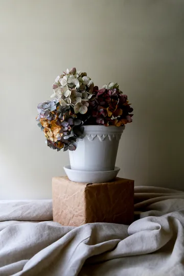 Vaso da fiori Københavner smaltato - Mineral White, Ø12 cm - Bergs Potter