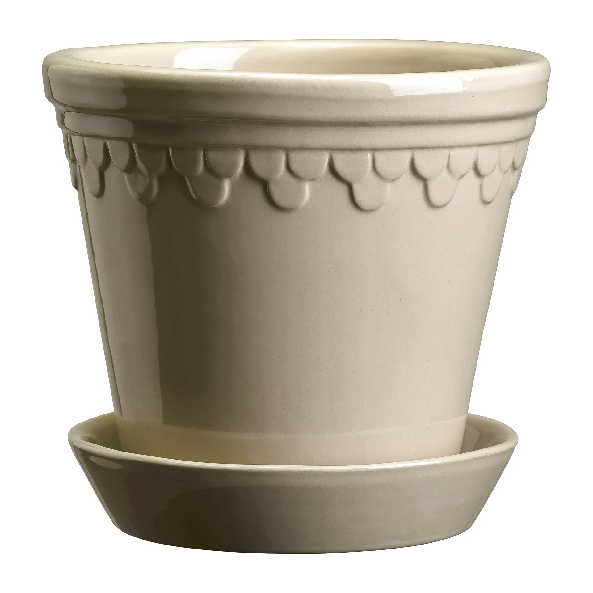 Vaso da fiori Københavner smaltato, Sand Stone, Ø12 cm Bergs Potter