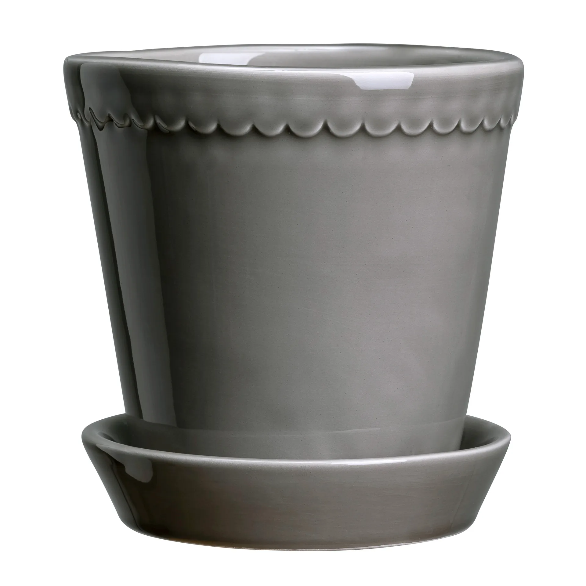 Vaso da fiori smaltato Helena Ø 18 cm, pearl grey Bergs Potter