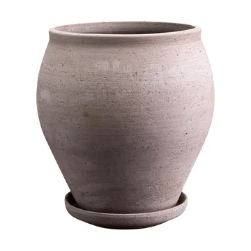 Vaso Delphi con sottovaso, 2 pezzi - Grigio, Ø20 cm - Bergs Potter