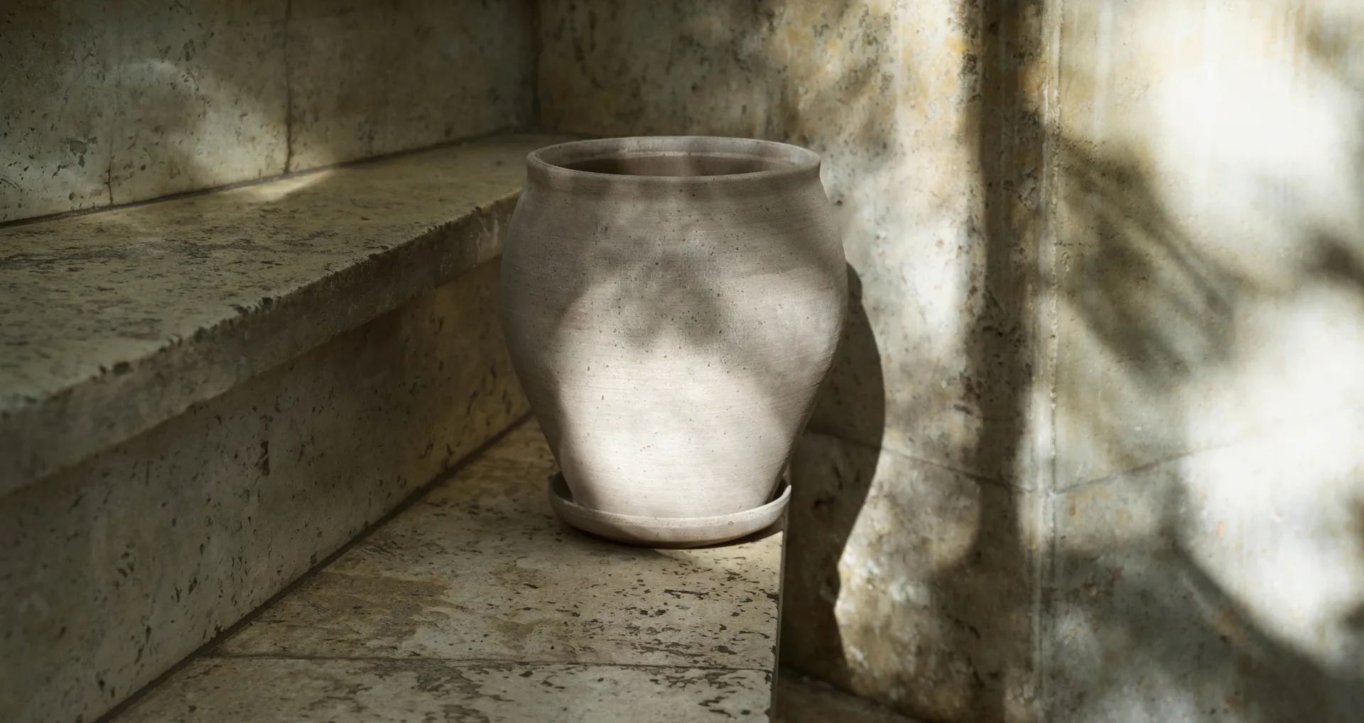 Vaso Delphi con sottovaso, 2 pezzi, Grigio, Ø20 cm Bergs Potter