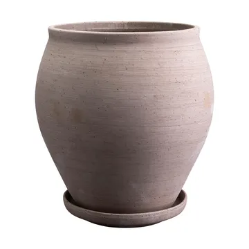 Vaso Delphi con sottovaso, 2 pezzi - Grigio, Ø26 cm - Bergs Potter