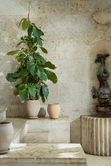 Vaso Delphi con sottovaso, 2 pezzi - Grigio, Ø26 cm - Bergs Potter