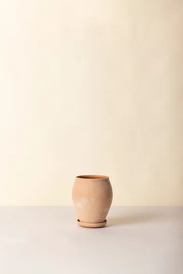 Vaso Delphi con sottovaso, 2 pezzi - Rosa, Ø22 cm, alto - Bergs Potter