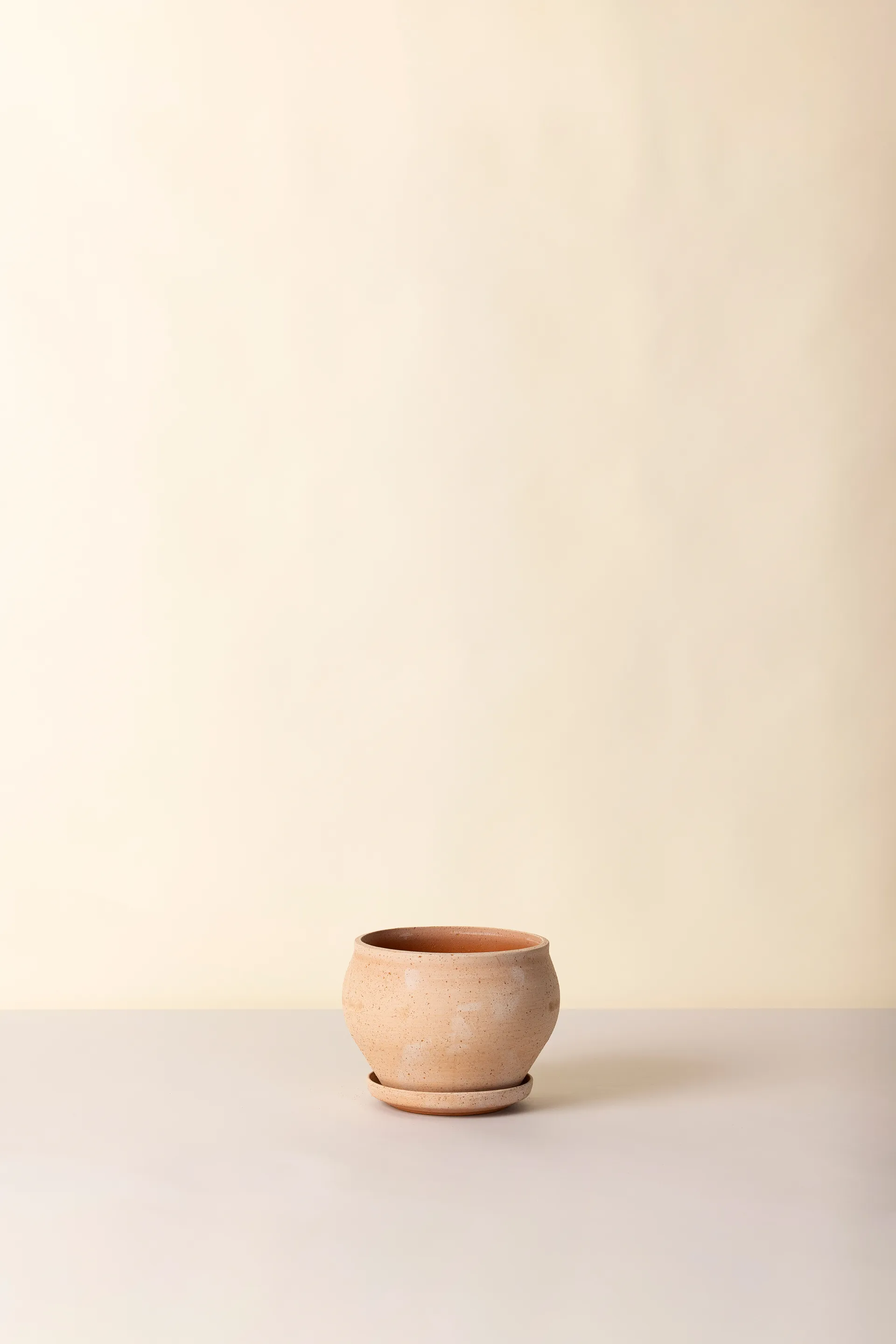 Vaso Delphi con sottovaso, 2 pezzi, Rosa, Ø24 cm, low Bergs Potter