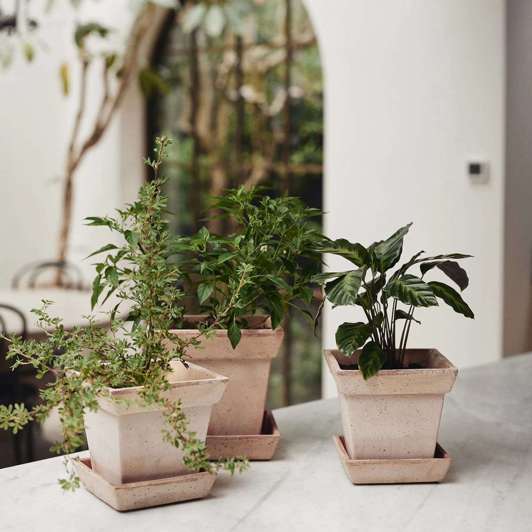 Vaso Gaia raw , Rosa, Ø25 cm Bergs Potter