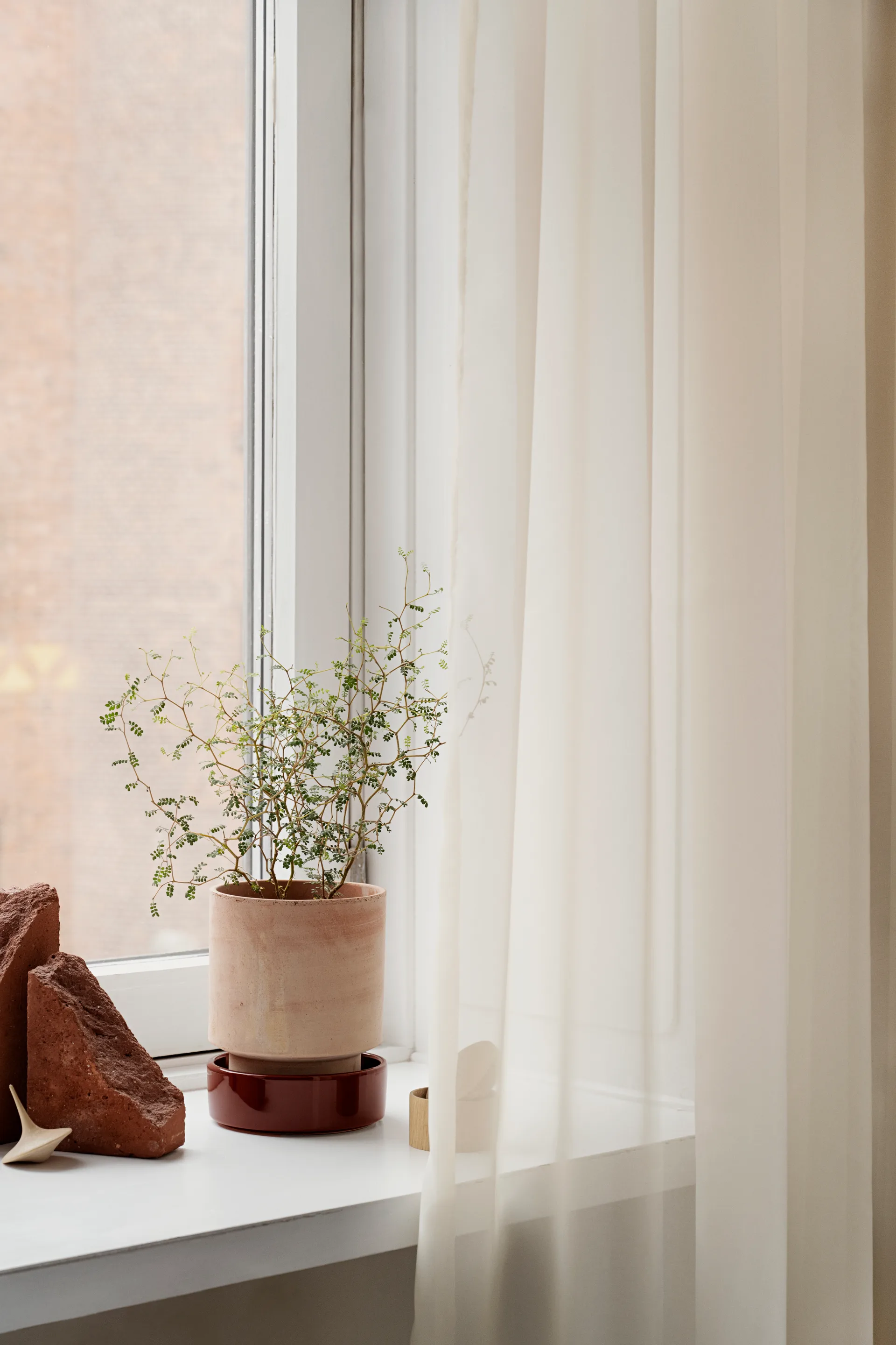 Vaso Hoff, Ø14 cm, Raw Rosa-Deep Burgundy Bergs Potter