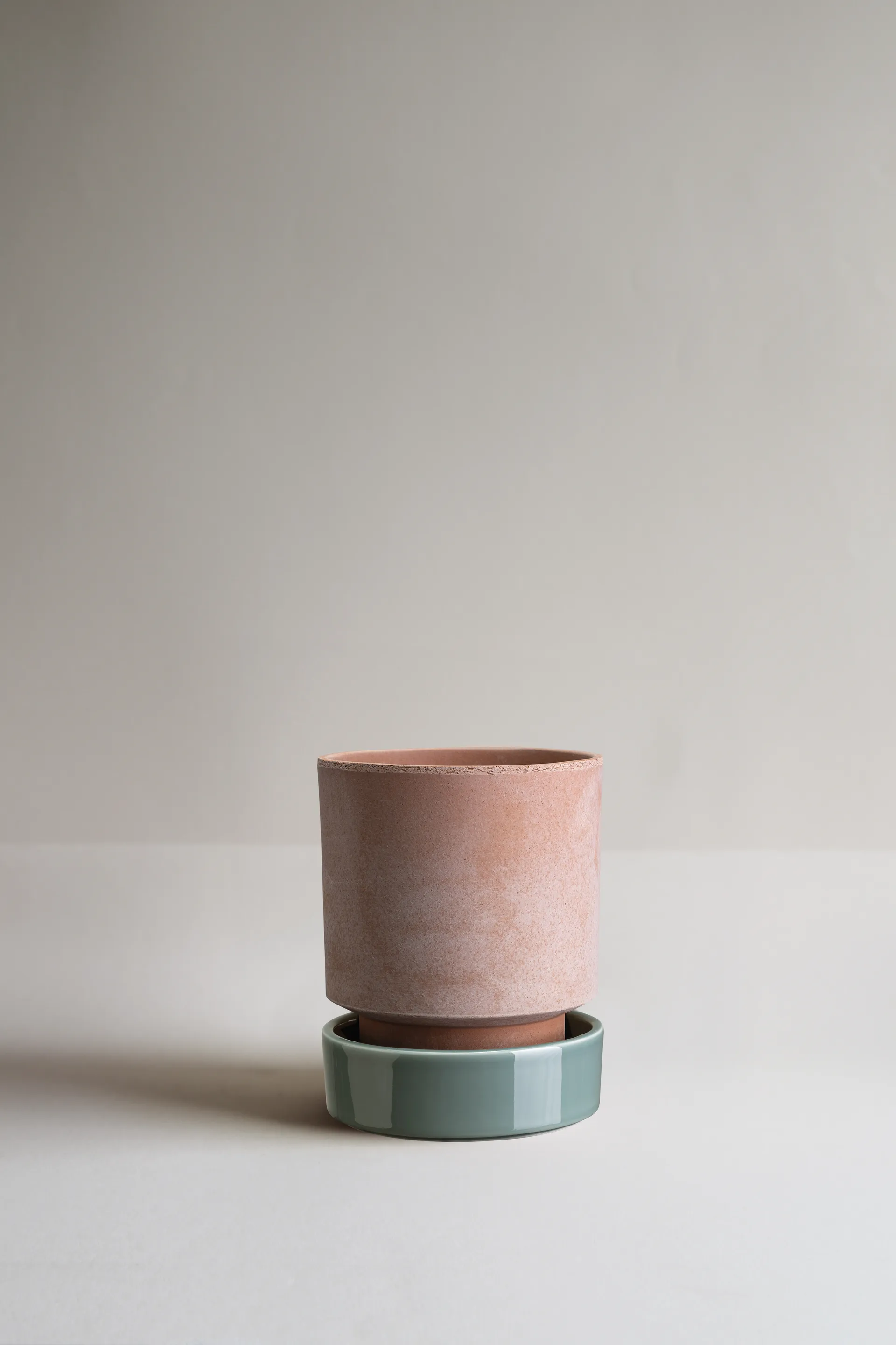 Vaso Hoff, Ø14 cm, Raw Rosa-Misty Blue Bergs Potter