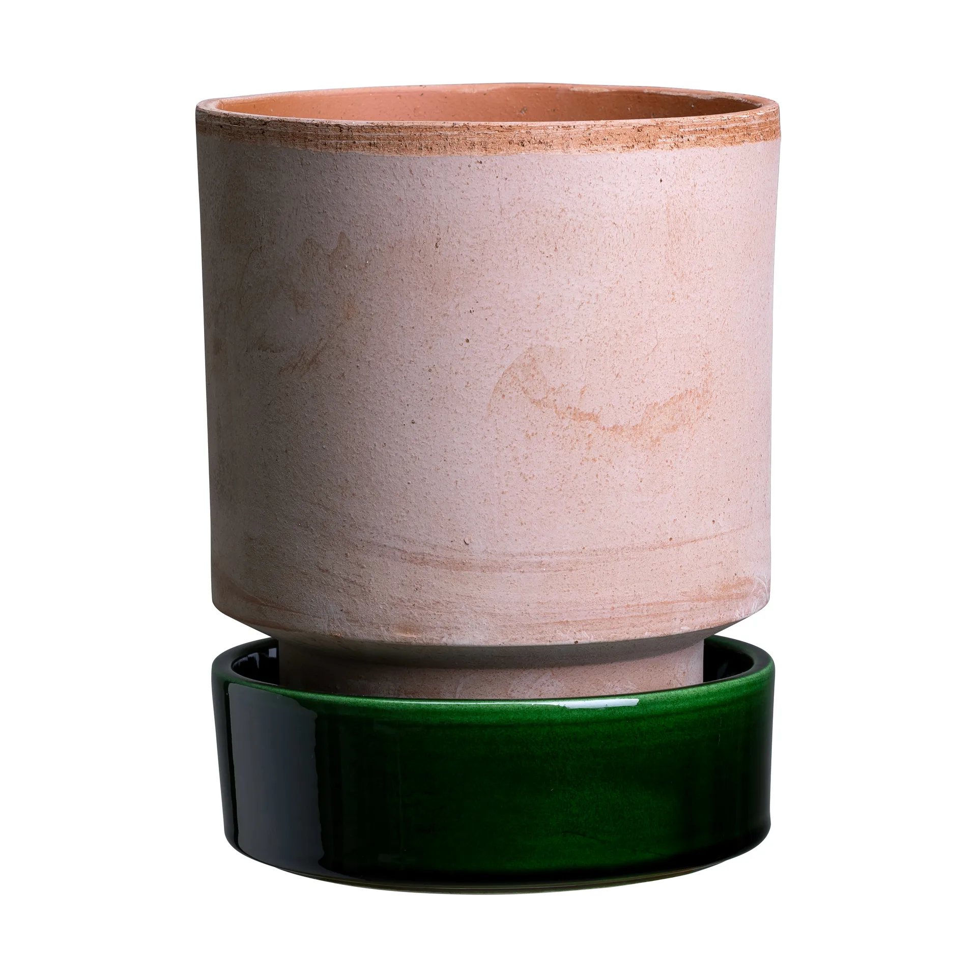 Vaso Hoff, Ø18 cm, Raw Rosa-Emerald Green Bergs Potter