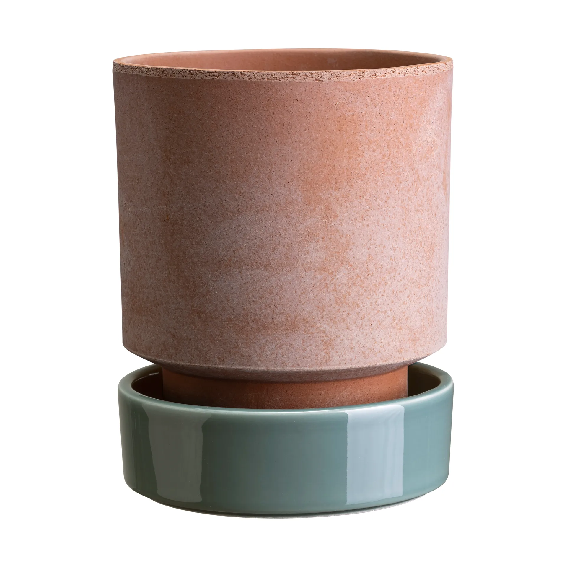 Vaso Hoff, Ø18 cm, Raw Rosa-Misty Blue Bergs Potter