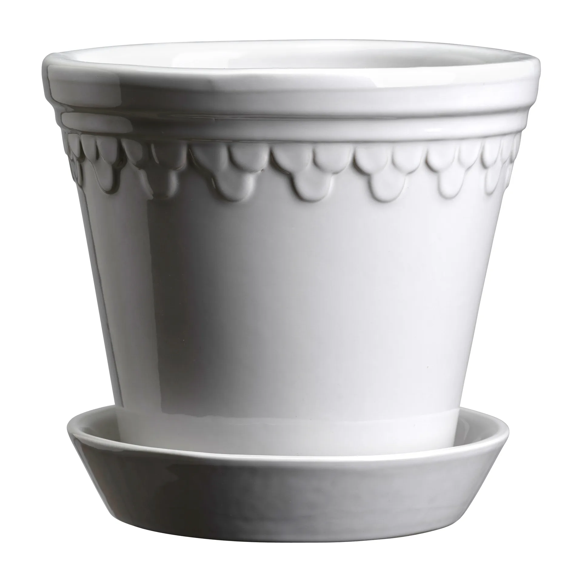 Vaso Köpenhamn smaltato, Mineral White (bianco), Ø21 cm Bergs Potter