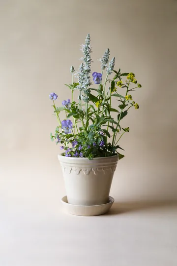 Vaso Köpenhamn smaltato - Sand Stone (beige), Ø10 cm - Bergs Potter