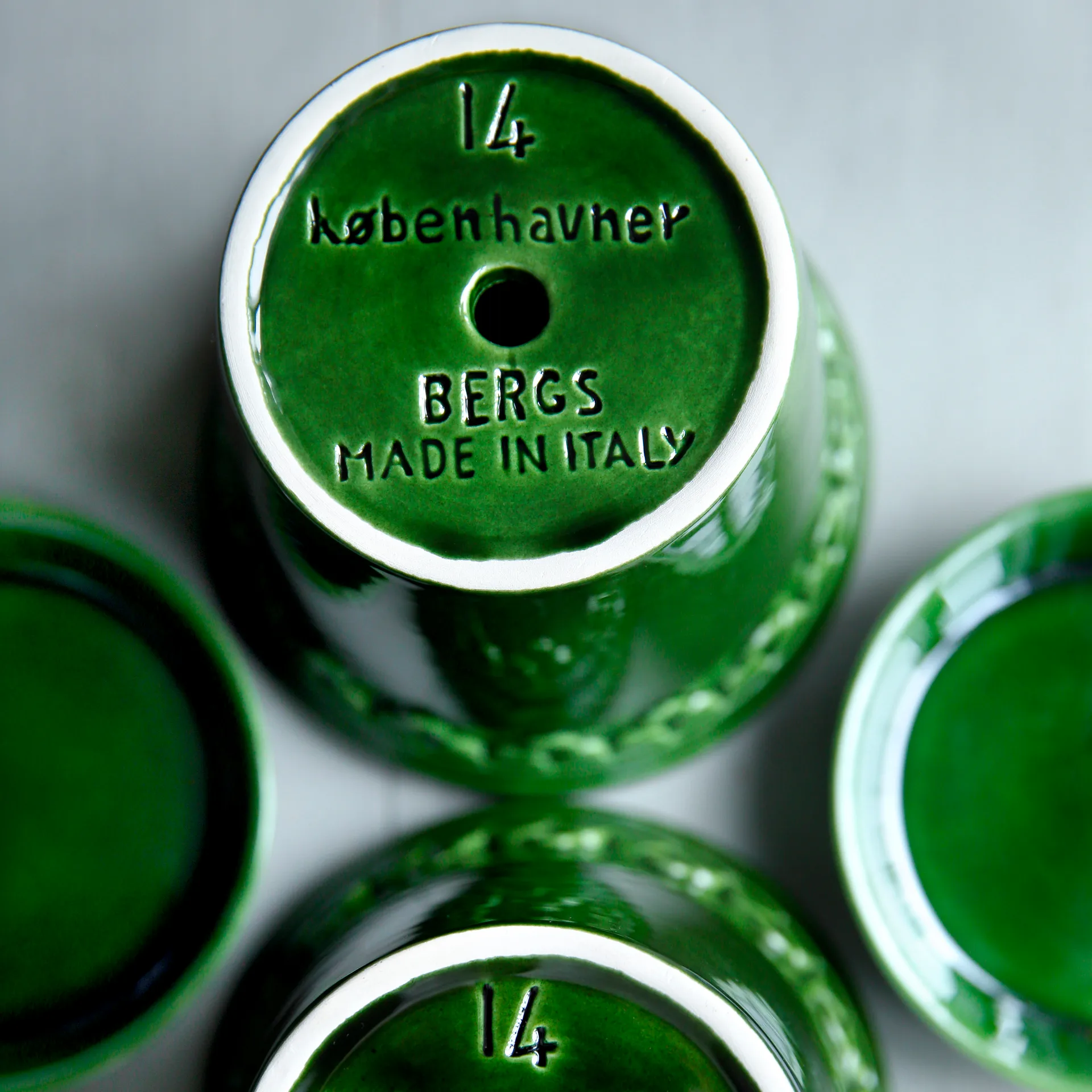 Vaso Köpenhamn smaltato, Verde, Ø10 cm Bergs Potter