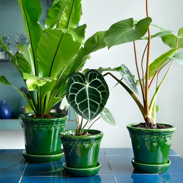 Vaso Köpenhamn smaltato - Verde, Ø18 cm - Bergs Potter