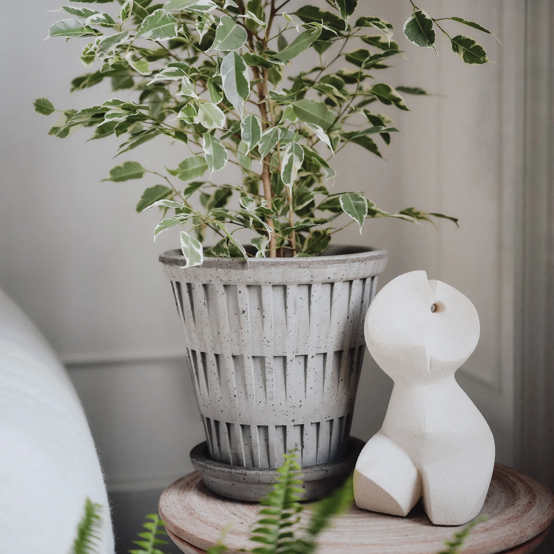 Vaso Pantheon raw, Grigio, Ø16 cm Bergs Potter