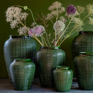 Vaso smaltato Willow 25 cm - Verde smeraldo - Bergs Potter