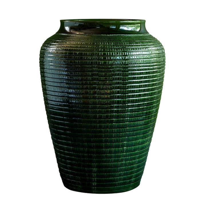Vaso smaltato Willow 35 cm, Verde smeraldo Bergs Potter
