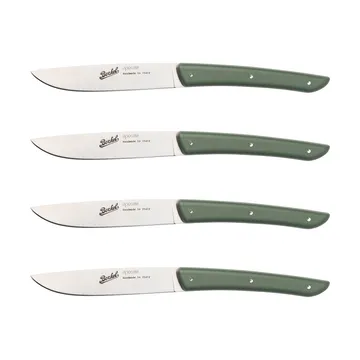 Color coltello da carne set da 4, 11 cm - Verde Oliva - Berkel