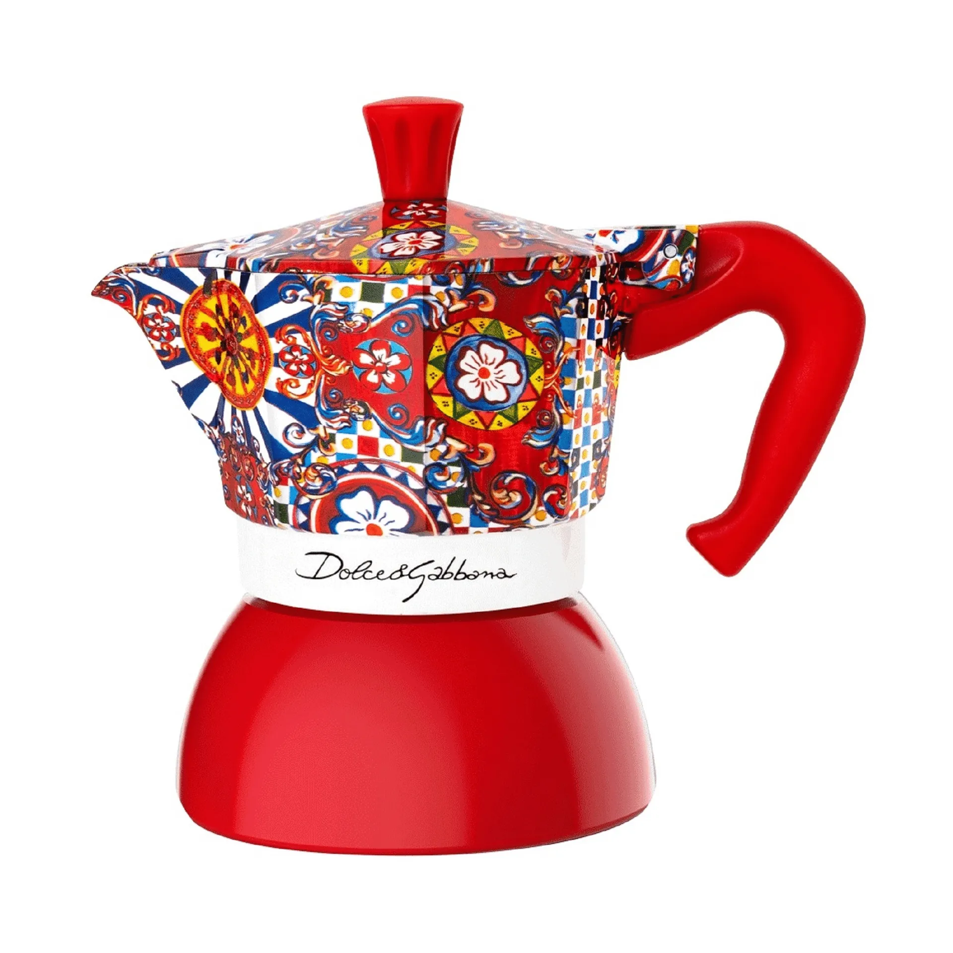 Bialetti x Dolce & Gabbana caffettiera moka per induzione, Carretto siciliano, 2 tazze Bialetti