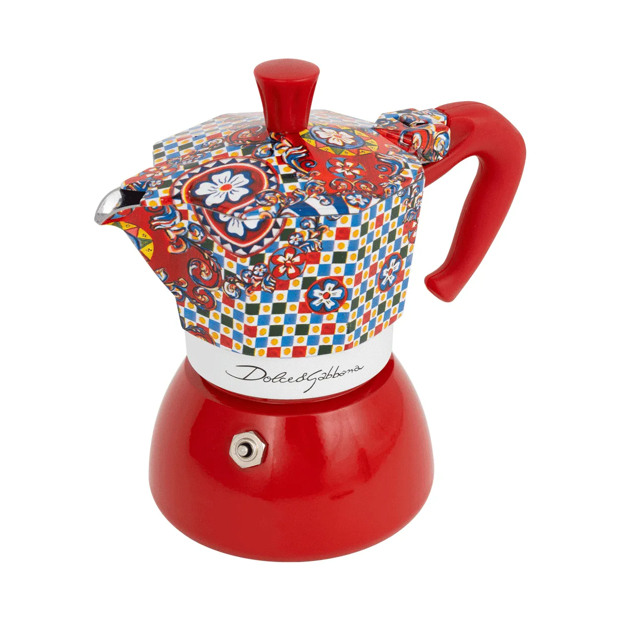 Bialetti x Dolce & Gabbana caffettiera moka per induzione, Carretto siciliano, 4 tazze Bialetti